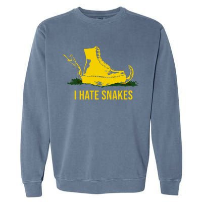 I Hate Snakes Don't Thread On Me Flag Garment-Dyed Sweatshirt