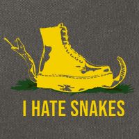 I Hate Snakes Don't Thread On Me Flag Cotton Canvas Backpack