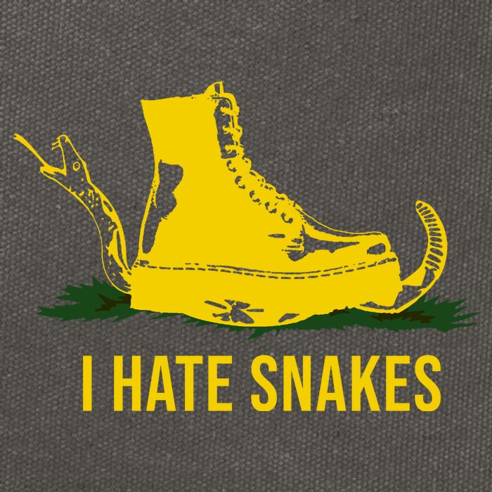 I Hate Snakes Don't Thread On Me Flag Cotton Canvas Backpack