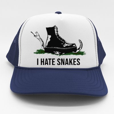 I Hate Snakes Don't Thread On Me Flag Trucker Hat