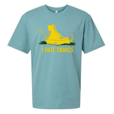 I Hate Snakes Don't Thread On Me Flag Sueded Cloud Jersey T-Shirt