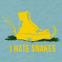 I Hate Snakes Don't Thread On Me Flag Sueded Cloud Jersey T-Shirt