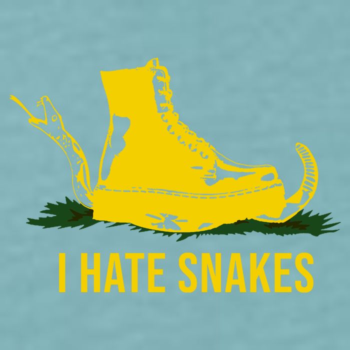 I Hate Snakes Don't Thread On Me Flag Sueded Cloud Jersey T-Shirt