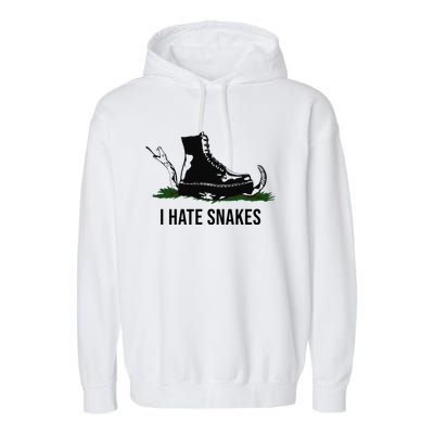 I Hate Snakes Don't Thread On Me Flag Garment-Dyed Fleece Hoodie