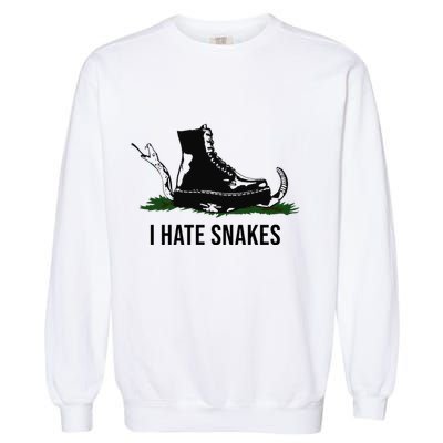 I Hate Snakes Don't Thread On Me Flag Garment-Dyed Sweatshirt
