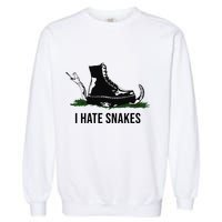 I Hate Snakes Don't Thread On Me Flag Garment-Dyed Sweatshirt