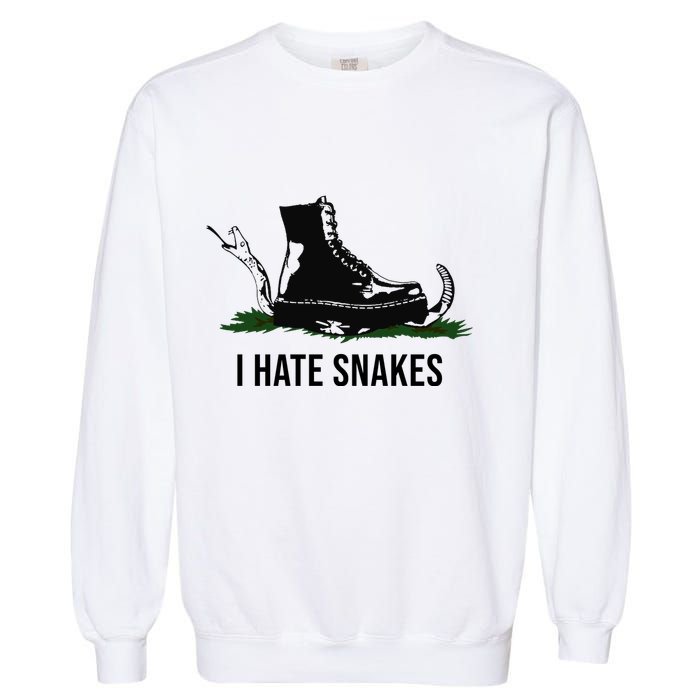 I Hate Snakes Don't Thread On Me Flag Garment-Dyed Sweatshirt