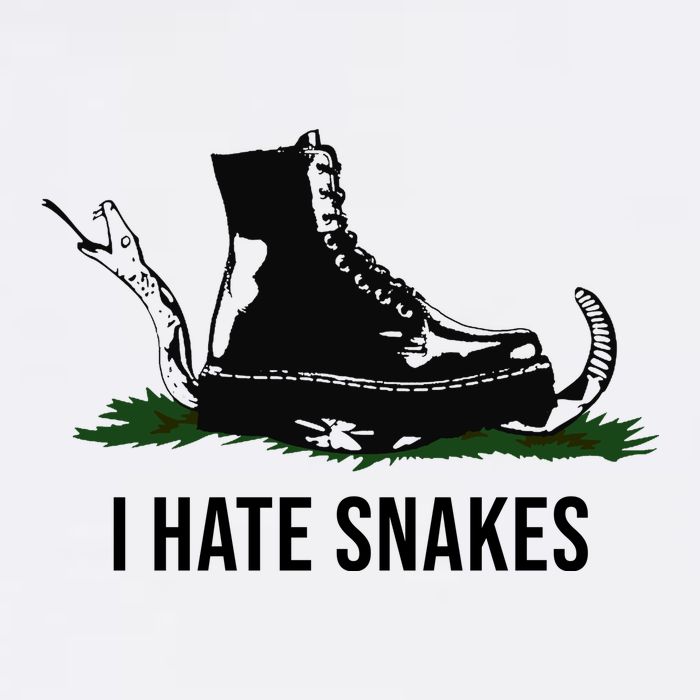 I Hate Snakes Don't Thread On Me Flag Garment-Dyed Sweatshirt