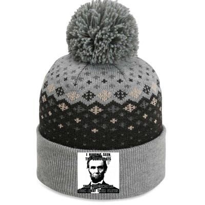 I Havent Seen Democrats Abe Lincoln 4th Of July The Baniff Cuffed Pom Beanie