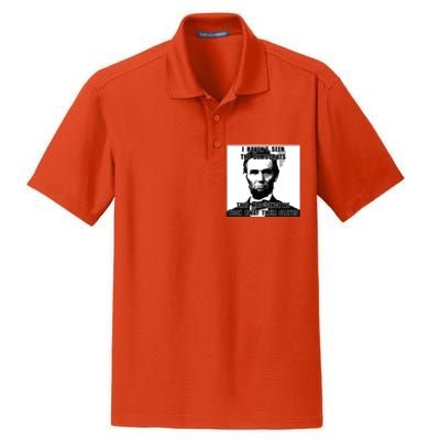 I Havent Seen Democrats Abe Lincoln 4th Of July Dry Zone Grid Polo