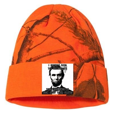 I Havent Seen Democrats Abe Lincoln 4th Of July Kati Licensed 12" Camo Beanie