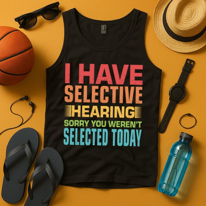 I Have Selective Hearing Sorry You Werent Selected Today Tank Top
