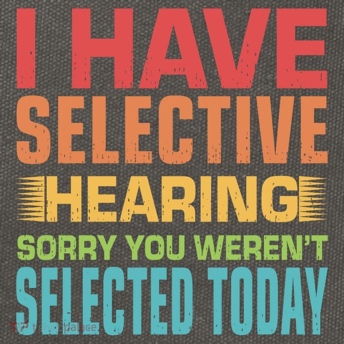 I Have Selective Hearing Sorry You Werent Selected Today Cotton Canvas Backpack