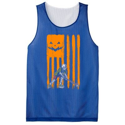 Ice Hockey Skeleton Halloween Boys American Pumpkin Flag Gift Mesh Reversible Basketball Jersey Tank