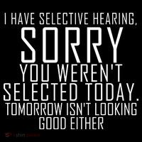 I Have Selective Hearing You Werent Selected Short Sleeve Women's V-Neck T-Shirt