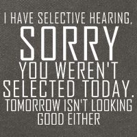 I Have Selective Hearing You Werent Selected Short Sleeve Cotton Canvas Backpack