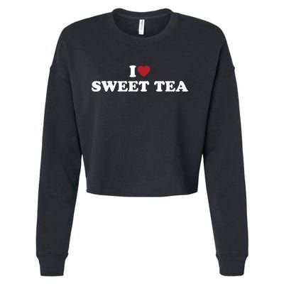 I Heart Sweet Tea Gift Cropped Pullover Crew