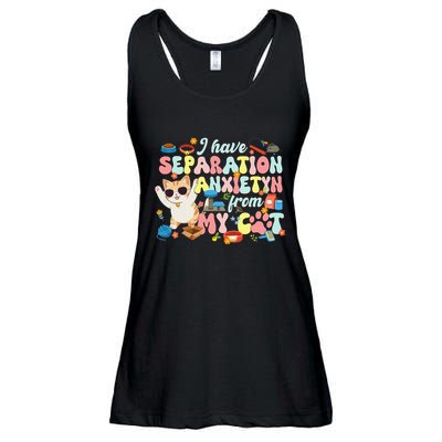 I Have Separation Anxiety From My Cat Pet Lover Ladies Essential Flowy Tank