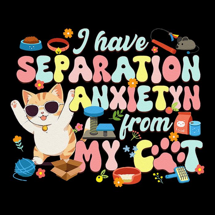 I Have Separation Anxiety From My Cat Pet Lover Short Acrylic Beanie