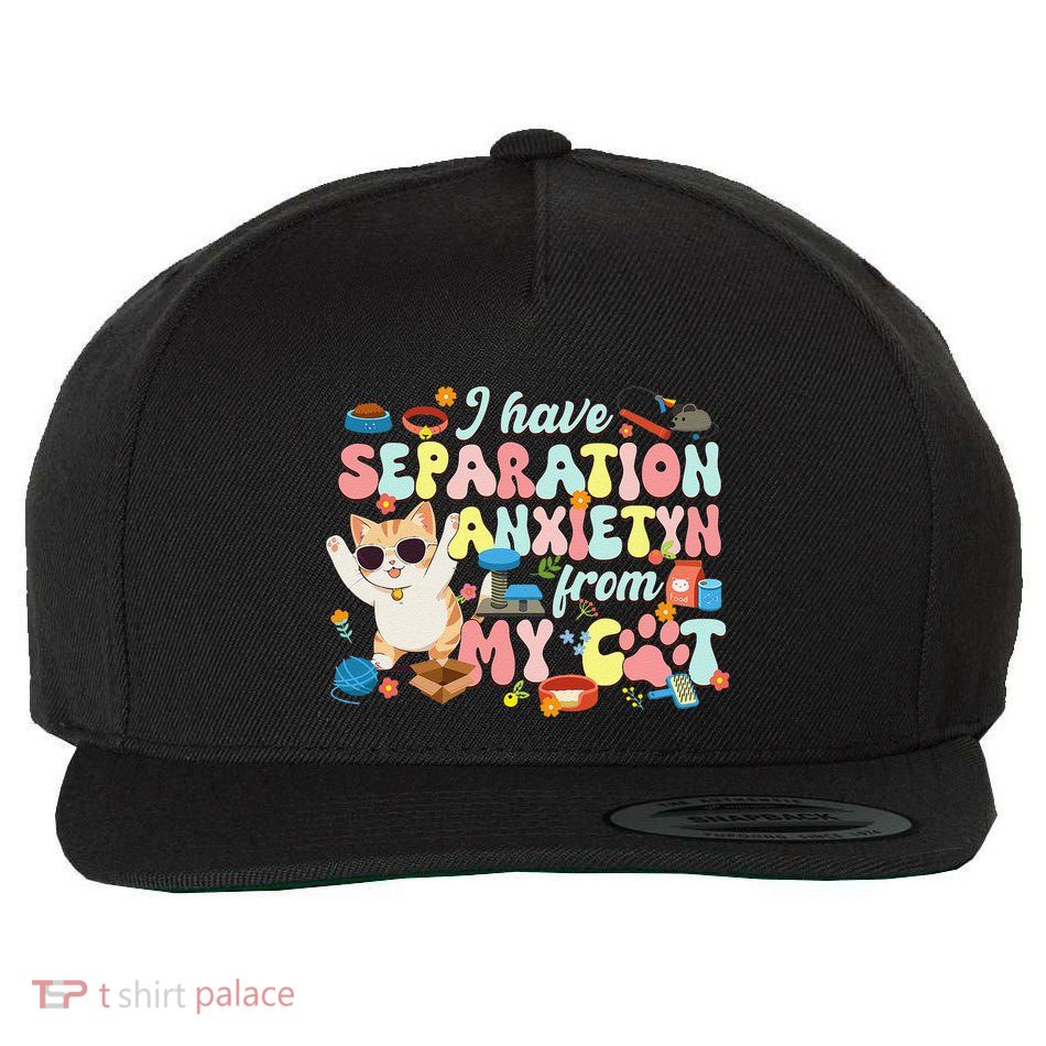 I Have Separation Anxiety From My Cat Pet Lover Wool Snapback Cap