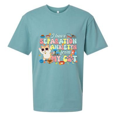I Have Separation Anxiety From My Cat Pet Lover Sueded Cloud Jersey T-Shirt