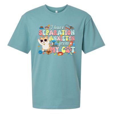 I Have Separation Anxiety From My Cat Pet Lover Sueded Cloud Jersey T-Shirt