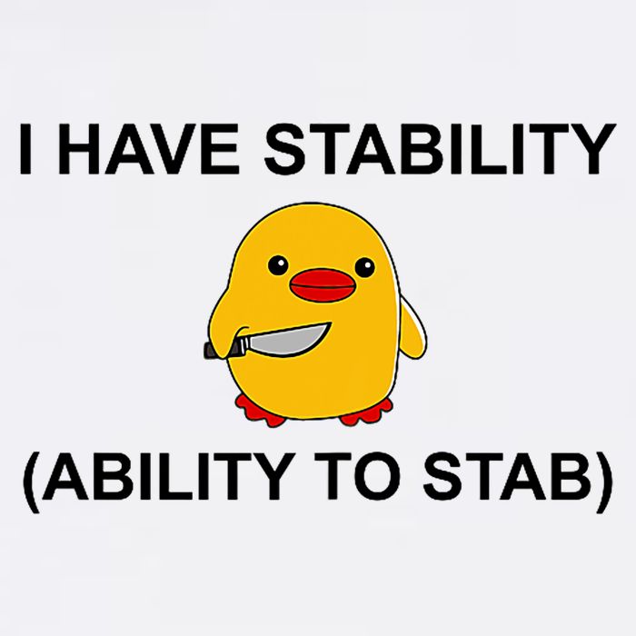 I Have Stability Ability To Stab Funny Cute Duck Funny   Mousepad
