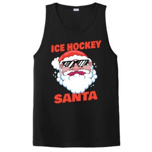 Ice Hockey Santa Funny Christmas Ice Hockey Player Gift PosiCharge Competitor Tank