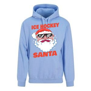 Ice Hockey Santa Funny Christmas Ice Hockey Player Gift Unisex Surf Hoodie