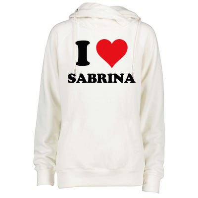 I Heart Sabrina First Name I Love Personalized Stuff Womens Funnel Neck Pullover Hood