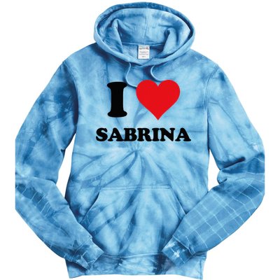 I Heart Sabrina First Name I Love Personalized Stuff Tie Dye Hoodie