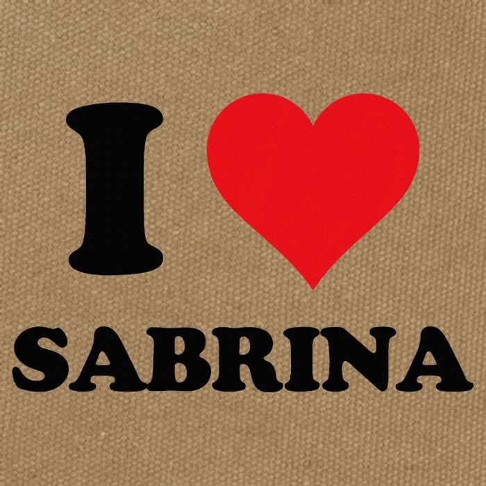 I Heart Sabrina First Name I Love Personalized Stuff Cotton Canvas Backpack