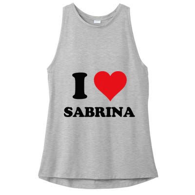 I Heart Sabrina First Name I Love Personalized Stuff Ladies PosiCharge Tri-Blend Wicking Tank