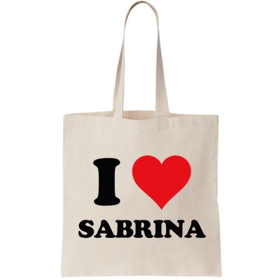 I Heart Sabrina First Name I Love Personalized Stuff Bag