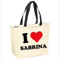I Heart Sabrina First Name I Love Personalized Stuff Zip Tote Bag