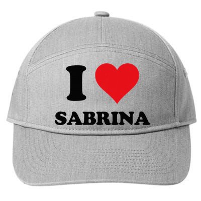 I Heart Sabrina First Name I Love Personalized Stuff 7-Panel Snapback Hat