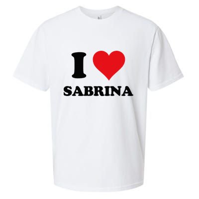 I Heart Sabrina First Name I Love Personalized Stuff Sueded Cloud Jersey T-Shirt