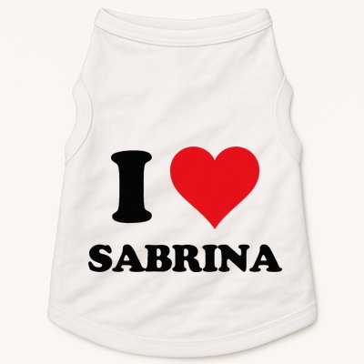 I Heart Sabrina First Name I Love Personalized Stuff Doggie Tank