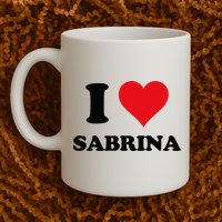 I Heart Sabrina First Name I Love Personalized Stuff Mug