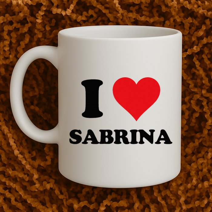 I Heart Sabrina First Name I Love Personalized Stuff Mug