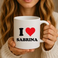 I Heart Sabrina First Name I Love Personalized Stuff Mug