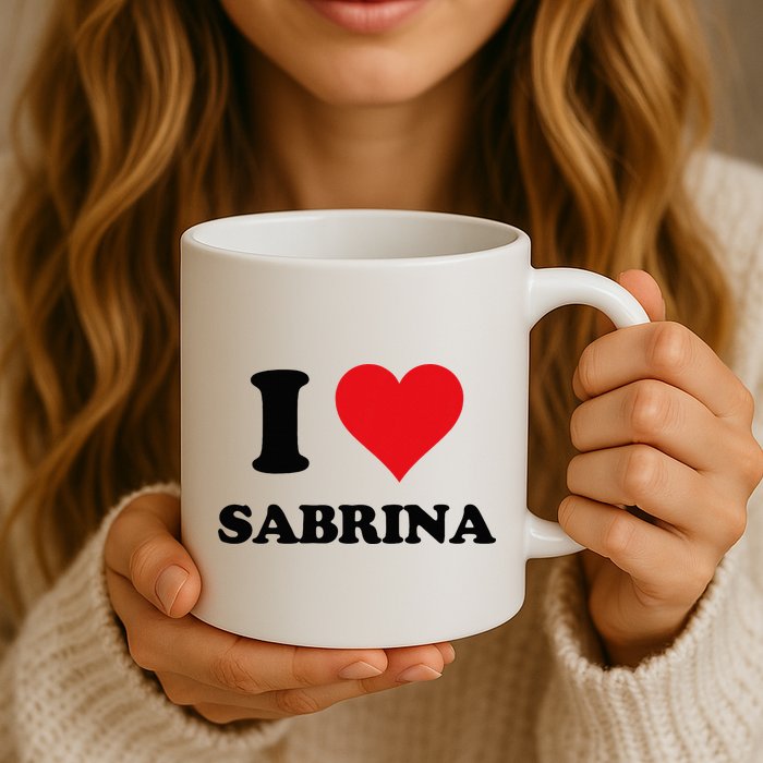 I Heart Sabrina First Name I Love Personalized Stuff Mug