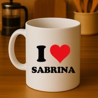 I Heart Sabrina First Name I Love Personalized Stuff Mug