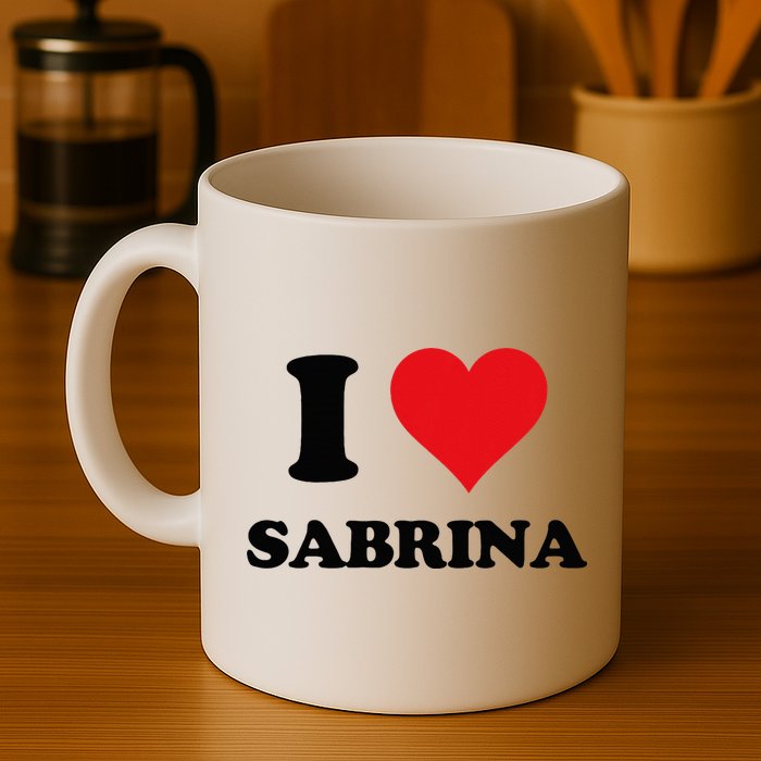 I Heart Sabrina First Name I Love Personalized Stuff Mug