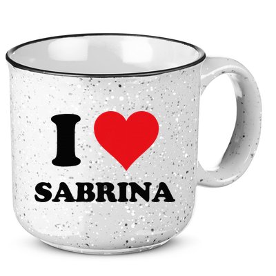 I Heart Sabrina First Name I Love Personalized Stuff 15oz Campfire Ceramic Mug