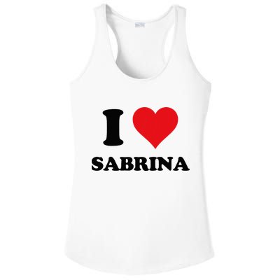 I Heart Sabrina First Name I Love Personalized Stuff Ladies PosiCharge Competitor Racerback Tank