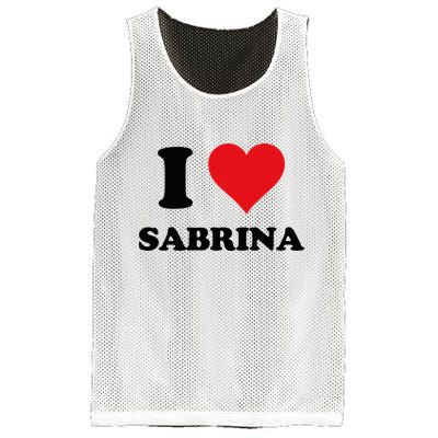 I Heart Sabrina First Name I Love Personalized Stuff Mesh Reversible Basketball Jersey Tank