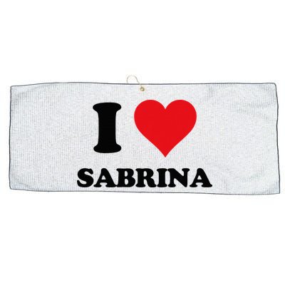 I Heart Sabrina First Name I Love Personalized Stuff Large Microfiber Waffle Golf Towel