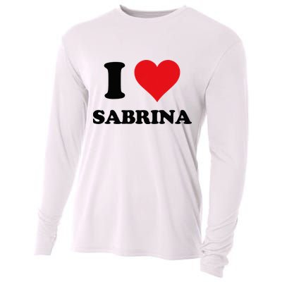 I Heart Sabrina First Name I Love Personalized Stuff Cooling Performance Long Sleeve Crew