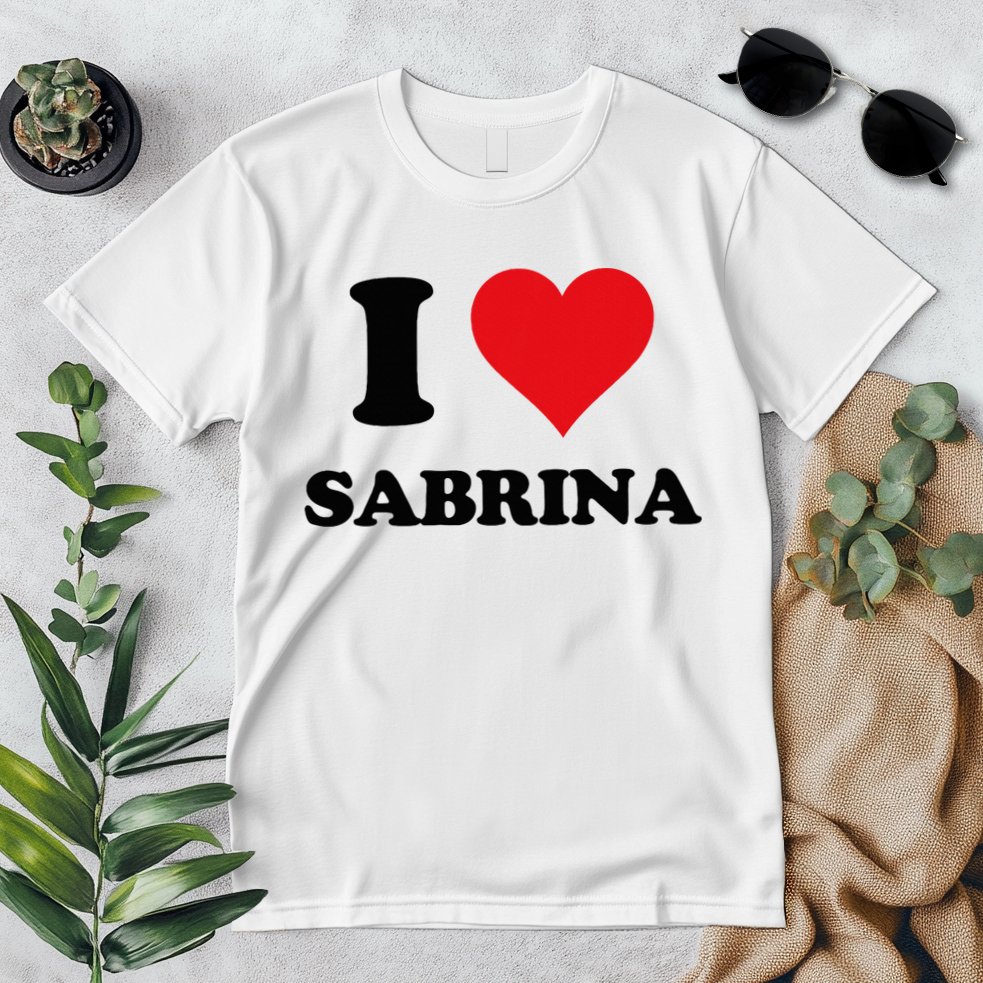 I Heart Sabrina First Name I Love Personalized Stuff Premium T-Shirt